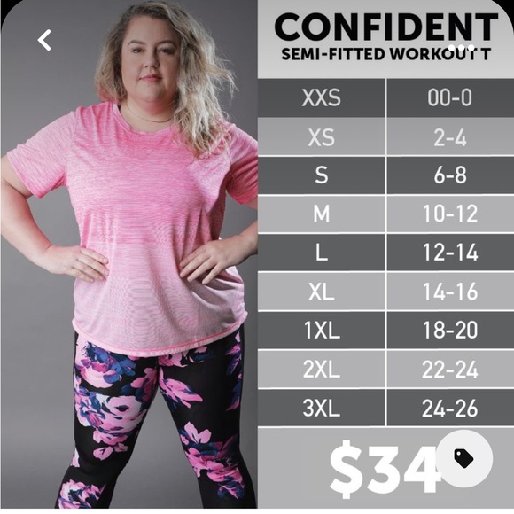 BOGO FREE Lularoe Rise Confident Workout T-Shirt - Picture 1 of 3